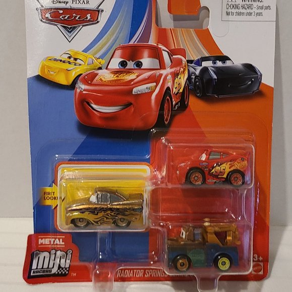 Disney Pixar Cars Mini Racers 3 PK-Metal-Micro Radiator Springs Dinoco Daydream